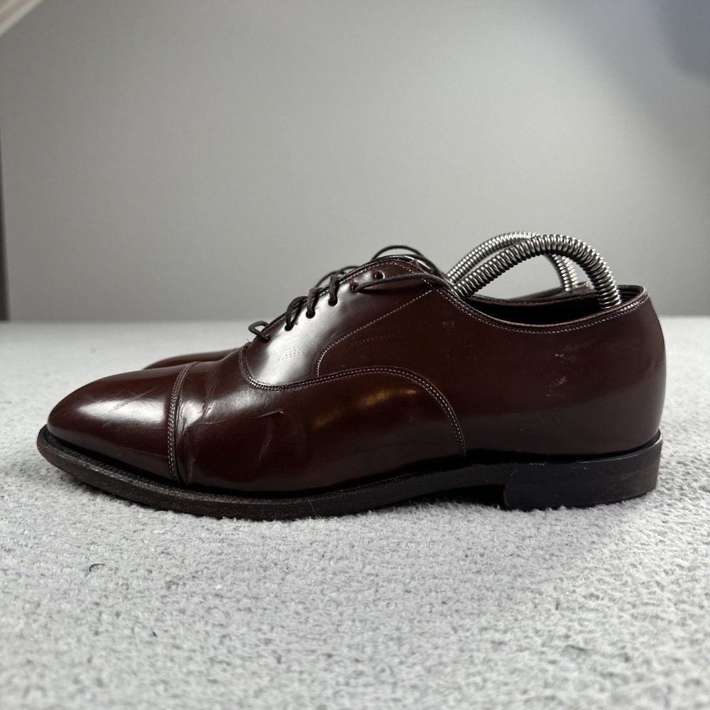 Johnston‎ & Murphy Crown Aristocraft Oxford Cap Toe Shoes Men 8 D/B Burgundy USA